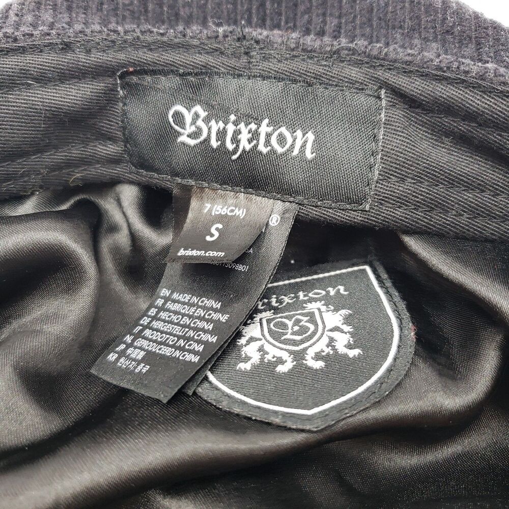 Brixton Fiddler Fisherman Cap Black Corduroy Fiddler Hat Size 7 Small S - Picture 2 of 8